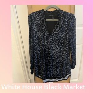 White House Black Market Animal Print Blouse
